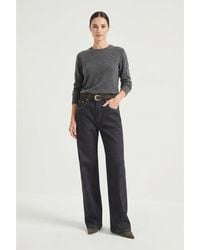 Brunello Cucinelli - Dark Wide Trousers, Brand Size 46 (Us - Lyst
