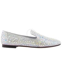 Giuseppe Zanotti - Rhinestone Embellised Loafers, Brand Size 37 Us - Lyst