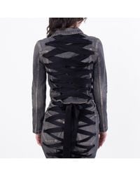 Balenciaga - Rear Lace Up Denim Jacket, Brand Size 34 (Us - Lyst