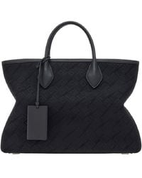 Ferragamo - Jaquard Top Handle Tote Bag - Lyst