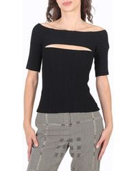 Stella McCartney - Ladies Off-Shoulder Cut-Out Knit Top, Brand Size 44 (Us - Lyst