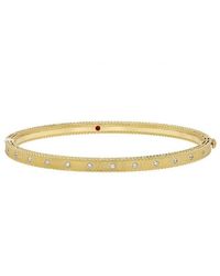 Roberto Coin - Princess Diamond Hinged Bangle Bracelet - Lyst