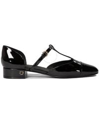 【関税&送料込】Ferragamo Black Patent Leather Linette Balle Ferragamo Black patent leather Linette ballerina | TheDoubleF