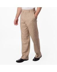 Burberry - Striped Wool-Mohair Tailored Trousers, Brand Size 50 (Waist - Lyst