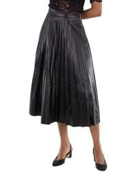 MM6 by Maison Margiela - Pleated Midi Skirt - Lyst