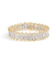Haus of Brilliance - 10K 5.00 Cttw Diamond Oval Banded Link Bracelet (I-J Color, I1-I2 Clarity) - Lyst