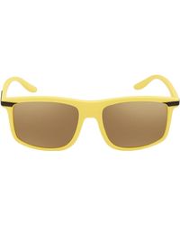 Armani Exchange Brown 24k Iridium Rectangular Sunglasses 0 83325a58 - Yellow