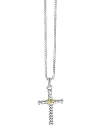 Tresorra - Sterling & 18K Cross Pendant Necklace - Lyst