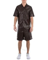 Nanushka - Bodil Short Sleeve Leather Shirt - Lyst