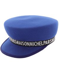 Maison Michel - Ocean Abby Logo Ribbon Embroidered Hat - Lyst