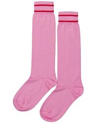 Moncler - Stripe Knee-High Socks - Lyst