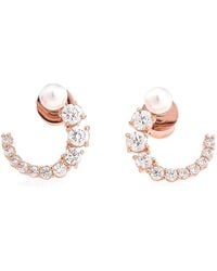 Swarovski - Matrix Pierced Earrings Stud Rose Shiny - Lyst