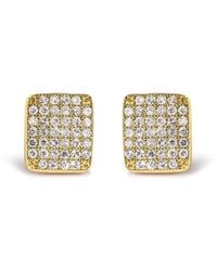 Haus of Brilliance - 14K 1/2 Cttw Diamond Square Shaped Composite Cluster Stud Earrings (I-J Color, I1-I2 Clarity) - Lyst