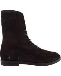 Ferragamo - Debby Suede Lace-Up Boots - Lyst