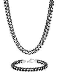 Robert Alton - Two-Tone Franco Chain Necklace And Bracelet Jewelry Set - Lyst