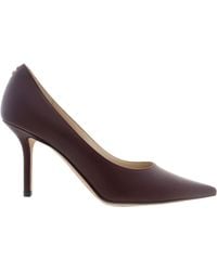 Jimmy Choo - Love 85 Burgundy Pump Heels, Brand Size 34.5 Us - Lyst