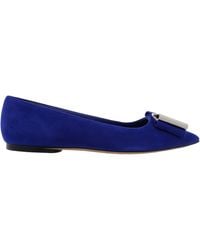 Ferragamo - Lena Bow Ballerina Flats - Lyst