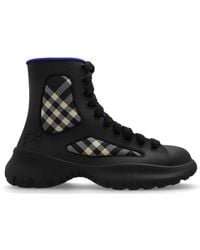 Burberry - Boulder Checkered Rubber Boots, Brand Size 40 (Us - Lyst