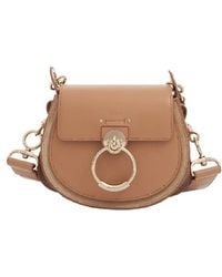 Chloé - Tess Small Shiny And Suede Calfskin Shoulder Bag - Lyst
