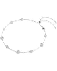 Swarovski - Rhodium Plated Crystal Una Angelic Necklace - Lyst