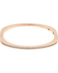 Apm Monaco - Rose Alloy Dainty Pave Bangle - Lyst