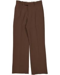 Ferragamo - Flat Front Tailored Trousers, Brand Size 46 (Waist - Lyst