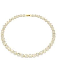 Swarovski - Round Cut Una Angelic Tennis Necklace - Lyst