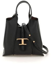 Tod's - T Timeless Mini Leather Shopping Bag - Lyst