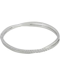 Swarovski - Ladies Rhodium Plated Hyperbola Bangle, Size Small - Lyst