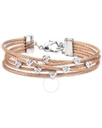 Charriol - Alia Stainless Steel Rose Gold Pvd Cable Bracelet - Lyst