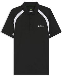 BOSS - Active Quick-Dry Slim-Fit Polo Shirt With Four-Way Stretch - Lyst