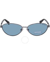 Guess - Oval Sunglasses Gu8230 08v 57 - Lyst