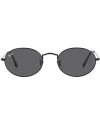 Ray-Ban - Oval Dark Gray Sunglasses - Lyst