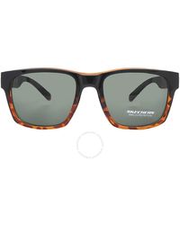 Skechers - Green Square Sunglasses Se6247 05n 54 - Lyst