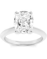 Mure And Co - 1.5Ctw Elongated Cushion Shaped Lab Grown Diamond (F/Vs) Knife Edge Shank Solitaire Engagement Ring - Lyst