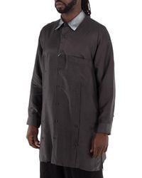 Yohji Yamamoto - R-Button Designed Classic Long Shirt, Brand Size 2 - Lyst