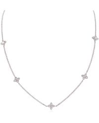 Roberto Coin - 18K Love By The Inch 5 Station Flower Necklace - Lyst