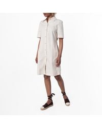 Burberry - Cotton Blend Short-Sleeved Shirt Dress, Brand Size 8 Us - Lyst