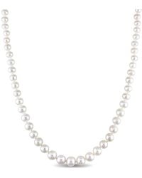 Amour - 4-8Mm Freshwater Pearl Strand Graduated Necklace With 14K Clasp - Lyst