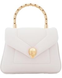 BVLGARI - Ladies Serpenti Ivory Reverse Top Handle Handbag - Lyst
