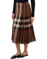 Burberry - Dark Birch Winifred Check Skirt, Brand Size 6 (Us - Lyst