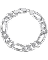 Amour - 12.3Mm Flat Figaro Chain Bracelet - Lyst