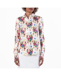 Loewe - Floral-Printed Button-Up Shirt, Brand Size 34 Us - Lyst