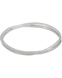 Swarovski - Ladies Rhodium Plated Hyperbola Bangle, Size Small - Lyst