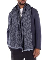 Fendi - Ff Jacquard Wool Scarf - Lyst