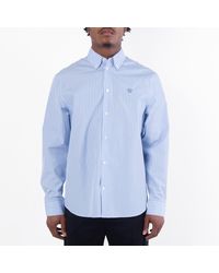 Versace - Medusa Striped Long-Sleeve Shirt, Brand Size 52 Us - Lyst