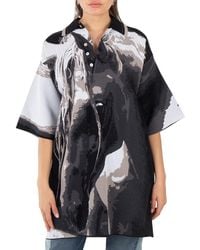 Stella McCartney - Ladies Graphic-Print Short-Sleeve Polo Shirt - Lyst