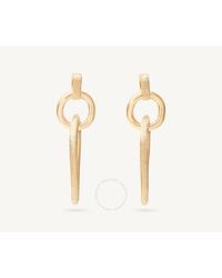 Marco Bicego - Jaipur Gold 18k Gold Polished & Engraved Link Drop Earrings - Lyst