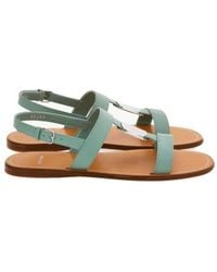 Ferragamo - Vida Nappa Flat Sandals - Lyst