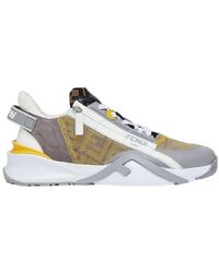 Fendi - Flow Logo Embossed Sneakers, Brand Size 7 Us - Lyst